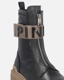 BOCANCI MIA 13 – PIELE DE VIȚEL/EFECT ELASTIC NEGRU PINKO SD0219-P061-Z99