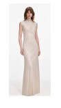 CHAMPAGNE RHINESTONE CUT OUT MAXI DRESS Self-portrait PF25-916X-CH-CHAMPAGNE