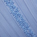 BLUE PEARL TRIM CARDIGAN Self-portrait RS26-555C-BL-BLUE