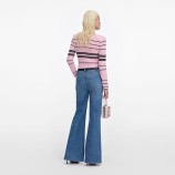 PINK STRIPE CARDIGAN Self-portrait SS26-056C-P-PINK