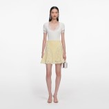 FUSTĂ SCURTĂ TRICOTATĂ Self-portrait SS26-049SK-Y-YELLOW