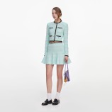MINT POINTELLE KNIT MINI SKIRT Self-portrait PF26-072SK-G-GREEN