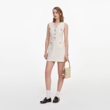 CREAM SLEEVELESS BOUCLE MINI DRESS Self-portrait PF26-005S-C-CREAM