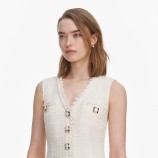 CREAM SLEEVELESS BOUCLE MINI DRESS Self-portrait PF26-005S-C-CREAM