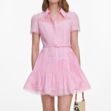 ROCHIE SCURTĂ BRODATĂ Self-portrait PF26-022S-P-PINK