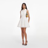 ROCHIE FĂRĂ MÂNECI DIN AMESTEC DE IN Self-portrait PF26-010SA-C-CREAM