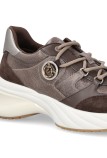 PANTOFI SPORT ARIEL 36 PIELE DE VIȚEL/PIELE DE BOVINĂ ÎNTOARSĂ MARO PINKO SS0215-P021-L72