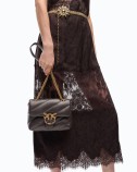 GEANTĂ PUFF MINI NEW BUCKLE PIELE NAPPA DE OAIE PINKO 107058-A0F2-M12Q