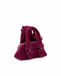 NANO BOWLING WITH FLOWER SUEDE BAG PINKO 107757-A0F6-N45Y