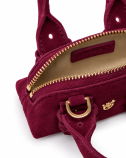 NANO BOWLING WITH FLOWER SUEDE BAG PINKO 107757-A0F6-N45Y