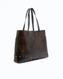 TOTE BAG STUDS PATCH CLOUD LEATHER PINKO 107650-A3MA-L64Y