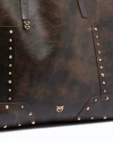 TOTE BAG STUDS PATCH CLOUD LEATHER PINKO 107650-A3MA-L64Y