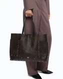 TOTE BAG STUDS PATCH CLOUD LEATHER PINKO 107650-A3MA-L64Y